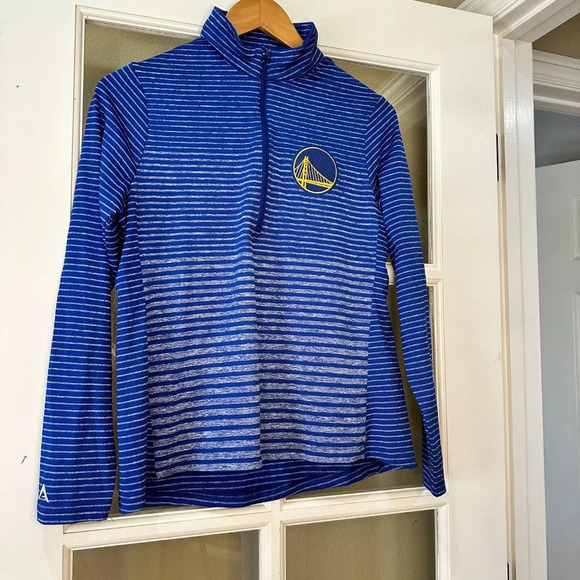 Golden State Warriors Antigua Quarter Zip Half Zip Long Sleeve Jacket Top - M - Picture 5 of 13